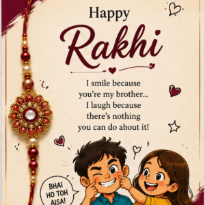 Funny Brother-Sister Rakhi Greeting Card