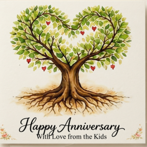 Heart Tree Anniversary Card