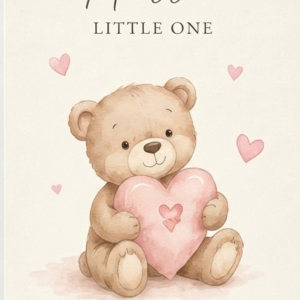 "Hello Little One" Teddy Bear Card