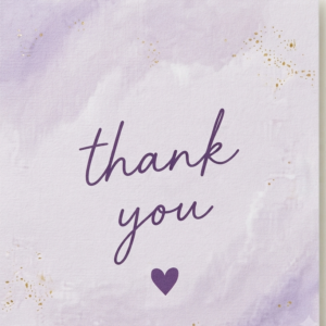Lavender Dream" Thank You Card