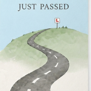 "Just Passed" Winding Road Card
