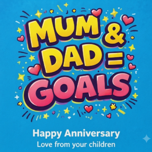 Mum & Dad Goals Anniversary Card