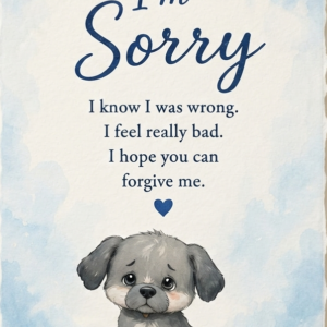 I'm Sorry" Puppy  Card