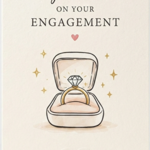 "Congratulations on Your Engagement" Ring Card