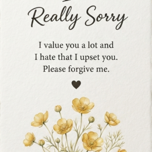 Floral Apology Card