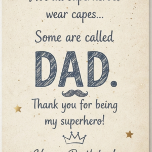 Superhero Dad Birthday Card