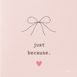 "Bow & Heart" Minimalist Greeting Card
