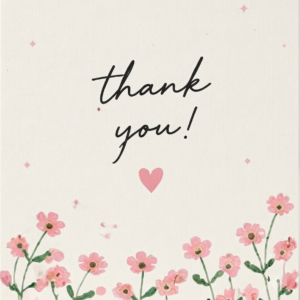"Pink Blossom" Thank You Card