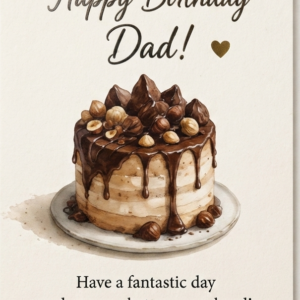 Chocolate Cake Birthday Card