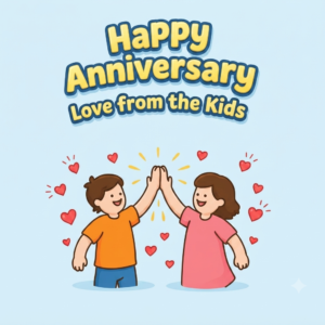 Kids High Five Anniversary Card