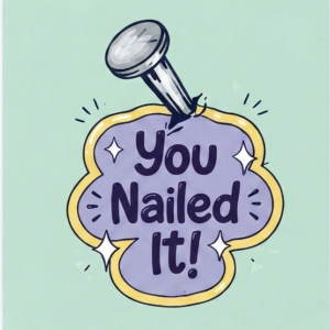"You Nailed It!" Pun Card
