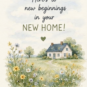 Meadow Wildflowers New Home Card