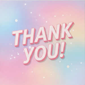 Pastel Glow Thank You Card