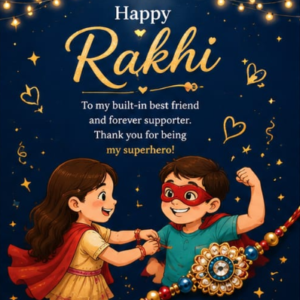 Superhero Brother Rakhi Greeting Card