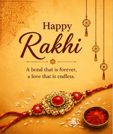 Golden Heritage Eternal Bond Rakhi Card