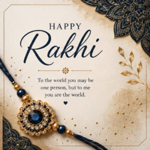 Midnight Gold Mandala Rakhi Card